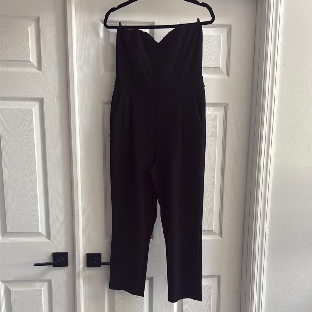 Express Black Strapless Jumpsuit Minimalist Design